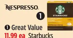 Canadian Tire Starbucks by Nespresso Vertuo Capsules offer