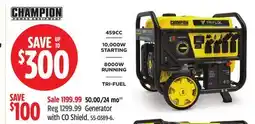 Canadian Tire Champion Generator with CO Shield offer