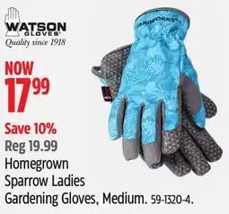 Canadian Tire Homegrown Sparrow Ladies Gardening Gloves offer