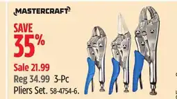 Canadian Tire MASTERCRAFT 3-Pc Pliers Set offer