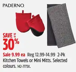 Canadian Tire 2-Pk Kitchen Towels or Mini Mitts. Selected colours offer