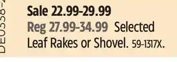 Canadian Tire Selected Leaf Rakes or Shovel offer