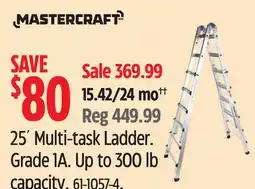 Canadian Tire Mastercraft 25´ Multi-task Ladder. Grade 1A offer