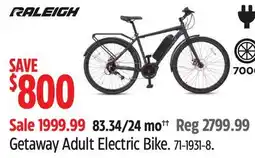 Canadian Tire Raleigh Getaway Adult Electric Bike offer