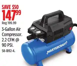 Canadian Tire 3-Gallon Air Compressor. 2.2 CFM @ 90 PSI offer