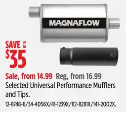 Canadian Tire Magnaflow Selected Universal Performance Mufflers and Tips offer