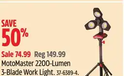 Canadian Tire MotoMaster 2200-Lumen 3-Blade Work Light offer