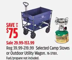 Canadian Tire Selected Camp Stoves or Outdoor Utility Wagon offer