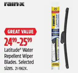 Canadian Tire Latitude Water Repellent Wiper Blades offer