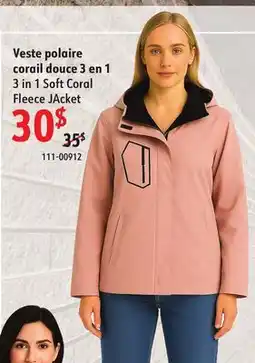 Sushi Shop 3 in 1 Soft Coral Fleece JAcket offer