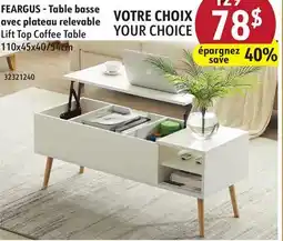Sushi Shop Lift Top Coffee Table offer