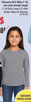 Sushi Shop 7-16 Girls Long L/S with Stripe Tape on Sleeves offer