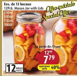 Sushi Shop 12Pck. Mason Jar with Lids offer