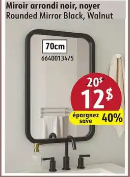 Sushi Shop Rounded Mirror Black, Walnut offer