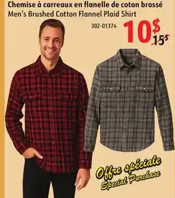 Sushi Shop Men's Brushed Cotton Flannel Plaid Shirt offer