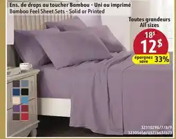 Sushi Shop Bamboo Feel Sheet Sets - Solid or Printed offer