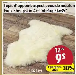 Sushi Shop Faux Sheepskin Accent Rug 24x35 offer