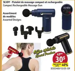 Sushi Shop SEJOY Compact Rechargeable Massage Gun offer