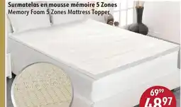 Sushi Shop Memory Foam 5 Zones Mattress Topper offer