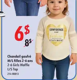 Sushi Shop 2-6 Girls Waffle L/S Top offer
