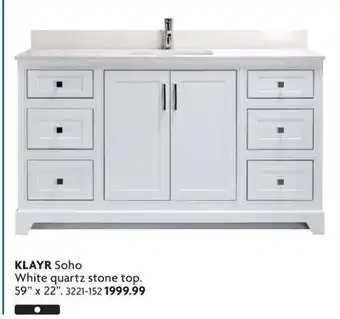 Home Hardware Soho White quartz stone top offer
