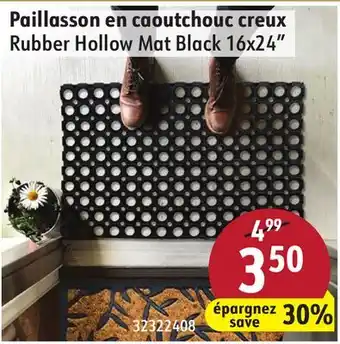 Sushi Shop Rubber Hollow Mat Black 16x24 offer