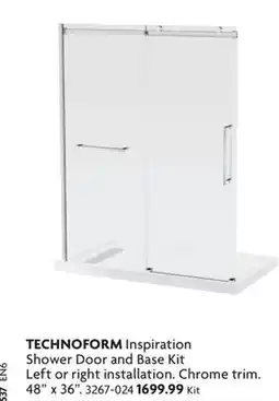 Home Hardware Inspiration Shower Door and Base Kit offer