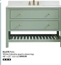 Home Hardware Paris Sink Vanity with Calacatta Quartz Stone Top offer