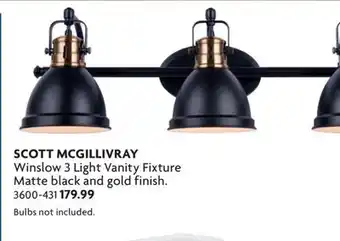 Home Hardware Winslow 3 Light Vanity Fixture offer