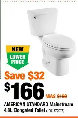 Home Depot Mainstream 4.8L Elongated Toilet offer