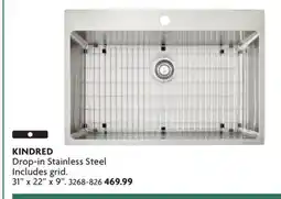 Home Hardware Drop-in Stainless Steel Includes grid offer