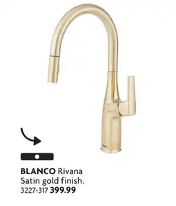 Home Hardware BLANCO Rivana Satin gold finish offer