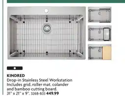 Home Hardware Drop-in Stainless Steel Workstation offer