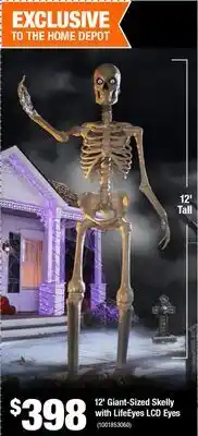 Home Depot 12' Giant-Sized Skelly with LifeEyes LCD Eyes offer