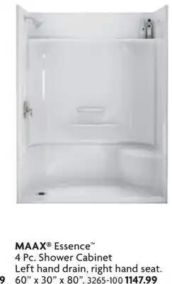 Home Hardware Essence 4 Pc. Shower Cabinet offer