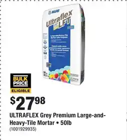 Home Depot ULTRAFLEX Grey Premium Large-and-Heavy-Tile Mortar • 50lb offer