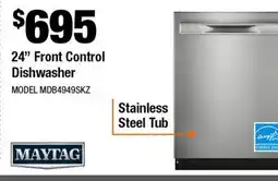 Home Depot 24 Front Control Dishwasher offer