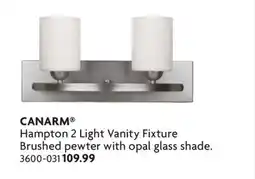 Home Hardware Hampton 2 Light Vanity Fixture offer