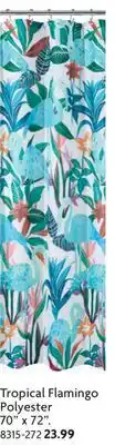 Home Hardware Tropical Flamingo Polyester Shower Curtains offer