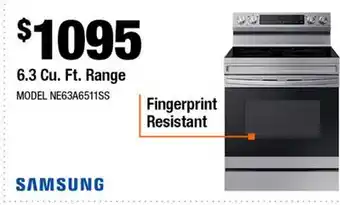 Home Depot 6.3 cu. ft Range offer