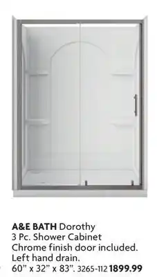 Home Hardware Dorothy 3 Pc. Shower Cabinet offer