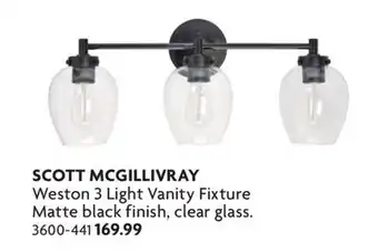 Home Hardware Weston 3 Light Vanity Fixture offer