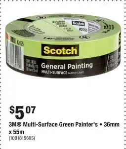 Home Depot 3M Multi-Surface Green Painter's • 36mm x 55m offer