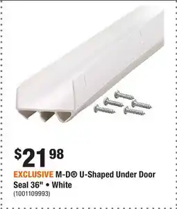 Home Depot EXCLUSIVE M-D U-Shaped Under Door Seal 36 • White offer