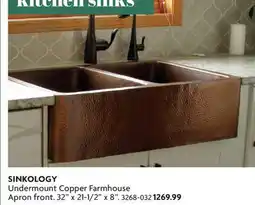 Home Hardware Undermount Copper Farmhouse Kitchen Sink offer