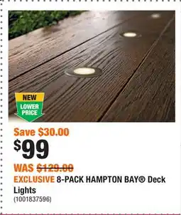 Home Depot EXCLUSIVE 8-PACK HAMPTON BAY Deck Lights offer