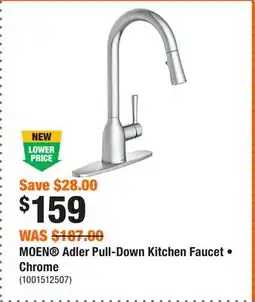 Home Depot MOEN Adler Pull-Down Kitchen Faucet • Chrome offer