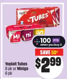 Chalo FreshCo Yoplait Tubes 8 pk or Minigo 6 pk offer