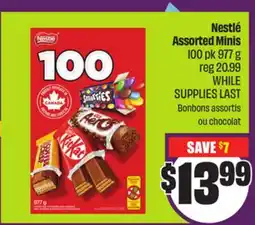 Chalo FreshCo Nestlé Assorted Minis 100 pk 977 g offer