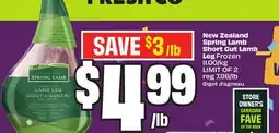 Chalo FreshCo New Zealand Spring Lamb Short Cut Lamb Leg offer